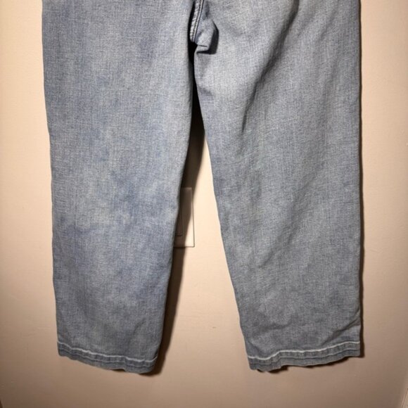 Gap High Rise Wide Leg Denim Blue Jeans Size 26 Embroidered Flowers  Bee - Picture 8 of 15